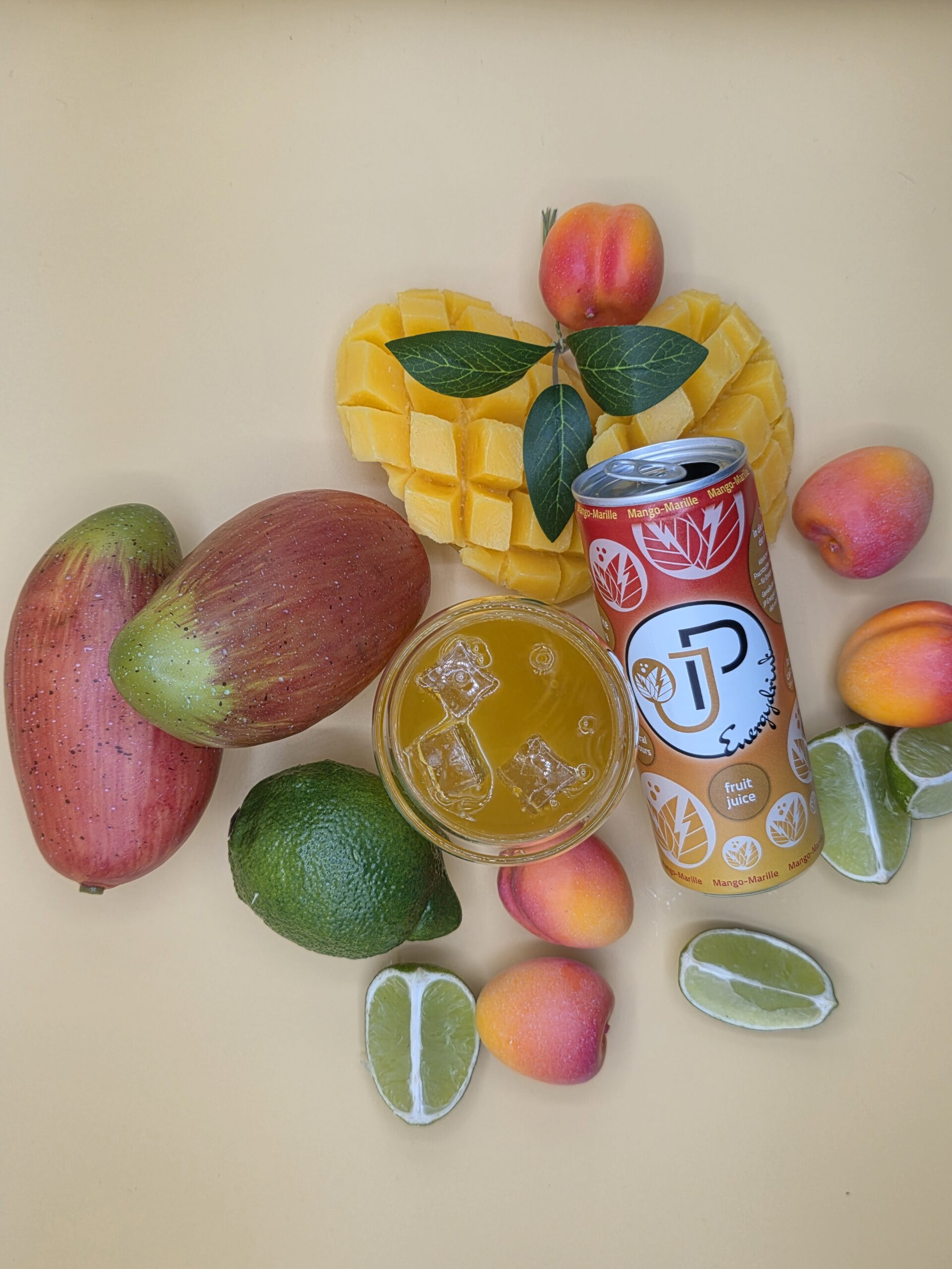 JP Energydrink Mango-Marille - Kalorienarme Erfrischung mit Weißtee und natürlichem Fruchtsaft.