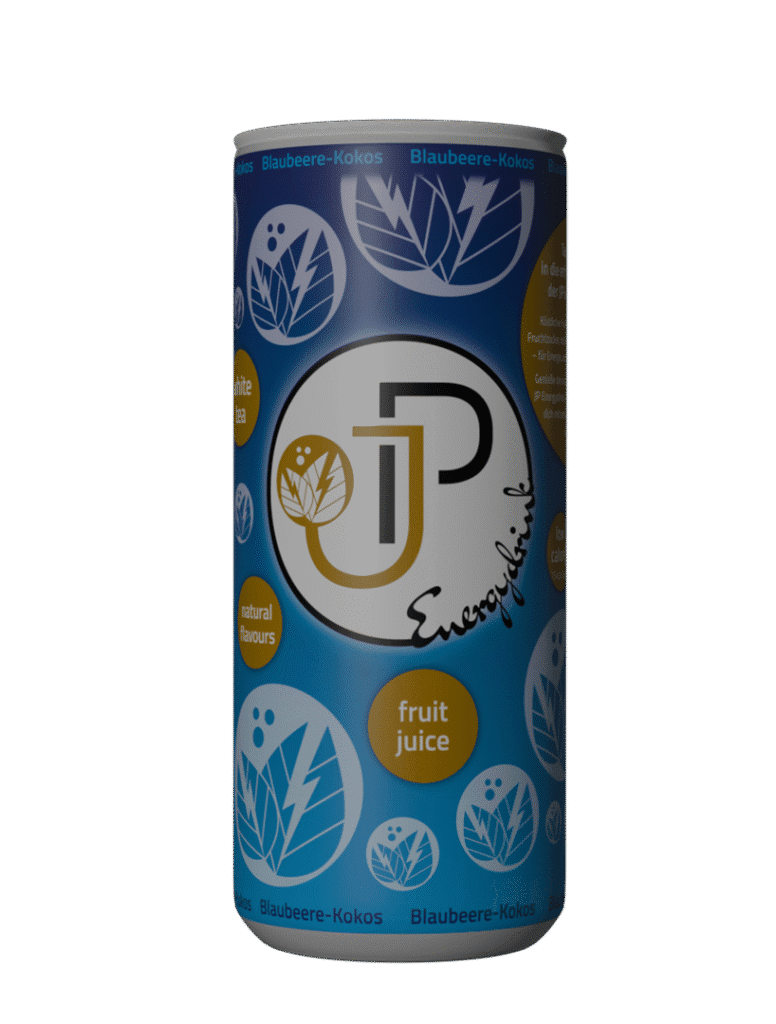 JP Energydrink Blaubeere-Kokos - Kalorienarme Erfrischung mit Weißtee und natürlichem Fruchtsaft.