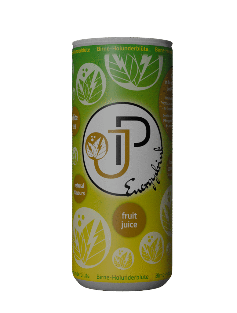 JP Energydrink mit fruchtiger Birne und zarter Holunderblüte