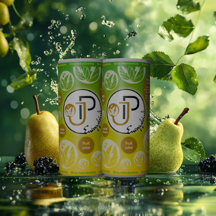 JP Energydrink Birne-Holunderblüte - Kalorienarme Erfrischung mit Weißtee und natürlichem Fruchtsaft.